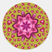 STICKER ROND CADEAU DE LA SAINT-VALENTIN, FÊTE D'ANNIVERSAIRE A (Devant)