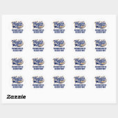 Sticker Rond Cadeau de l'adjoint administratif (Feuille)