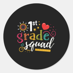Sticker Rond Cadeau de l'enseignant de la 1re année de l'équipe