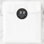 Sticker Rond Cadeau de lune de miel PayPal Venmo code QR merci (Sac)