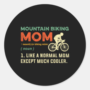 Sticker Rond Cadeau de maman de vélo tout terrain Cool VTT Vélo