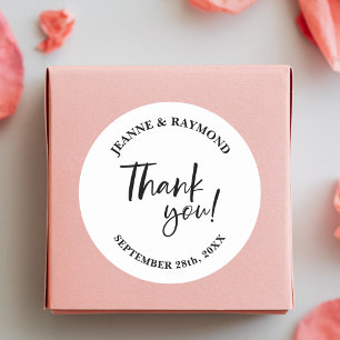 Sticker Rond Cadeau de Mariage avec Texte Personnalisé de Remer