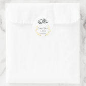Sticker Rond cadeau de mariage coutumier du mariage islamique n (Sac)