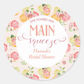 Sticker Rond Cadeau de mariage de citron de la première importa (Devant)