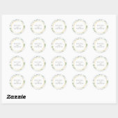 Sticker Rond Cadeau de mariage de feuillage de laurier (Feuille)