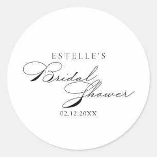 Sticker Rond Cadeau de mariage élégant avec calligraphie
