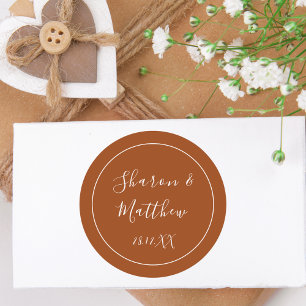 Sticker Rond Cadeau de mariage en écriture calligraphique en te