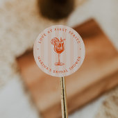 Sticker Rond Cadeau de mariage Love at First Spritz