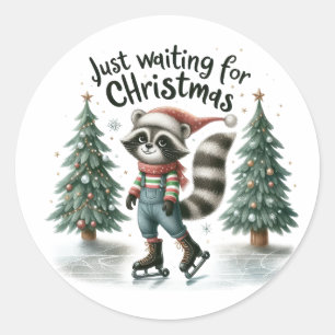 Sticker Rond Cadeau de Noël