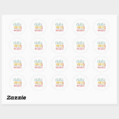 Sticker Rond Cadeau de Noël | Chillin avec mes neiges (Feuille)