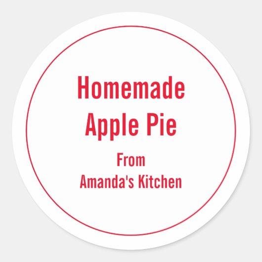 Sticker Rond Cadeau de Noël de Nourriture Maison Faveur de Fête (Devant)