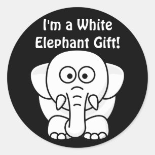 Sticker Rond Cadeau de Noël drôle : Vrai cadeau d'objet