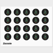 Sticker Rond Cadeau De Noël La Meilleure Façon De Diffuser Noël (Feuille)