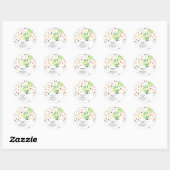 Sticker Rond Cadeau de participation à la Fiesta (Feuille)