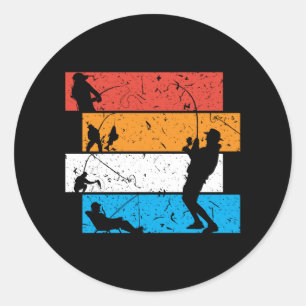 Sticker Rond Cadeau de pêche à la ligne pour hommes Accessoires