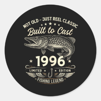 Sticker Rond Cadeau de pêche pour homme 30 ans d'anniversaire O
