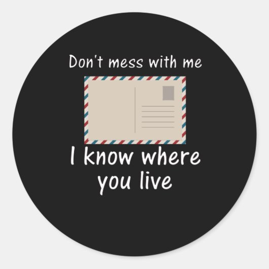 Sticker Rond Cadeau de poste pour Mailman (Devant)