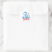 Sticker Rond Cadeau de programmation Java (Sac)