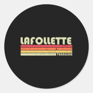 Sticker Rond Cadeau de racines de maison de ville drôle de Lafo