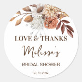 Sticker Rond Cadeau de remerciement bohème pour un enterrement  (Devant)