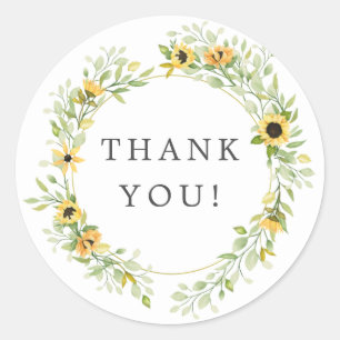 Sticker Rond Cadeau de remerciement de Baby Shower Mariée Tourn