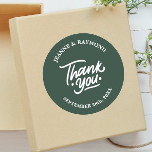 Sticker Rond Cadeau de Remerciement de Mariage Personnalisé Mod