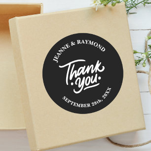 Sticker Rond Cadeau de Remerciement de Mariage Personnalisé Noi