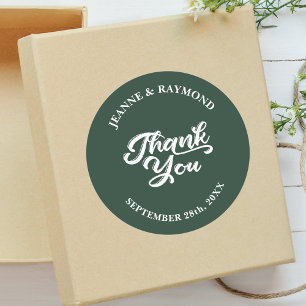 Sticker Rond Cadeau de remerciement de mariage personnalisé ver