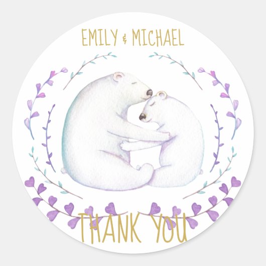 Sticker Rond Cadeau de remerciement de Noël aquarelle pour coup (Devant)