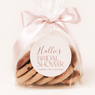 Sticker Rond Cadeau de remerciement minimal Boho pour la douche