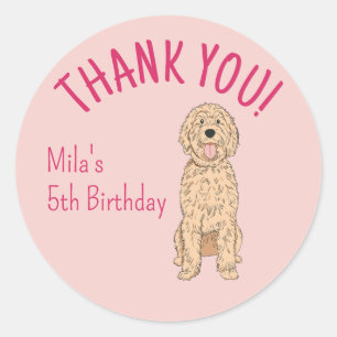 Sticker Rond Cadeau de remerciement personnalisé pour fête d'an