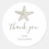 Sticker Rond Cadeau de remerciement pour Baby shower Simple Sta (Devant)