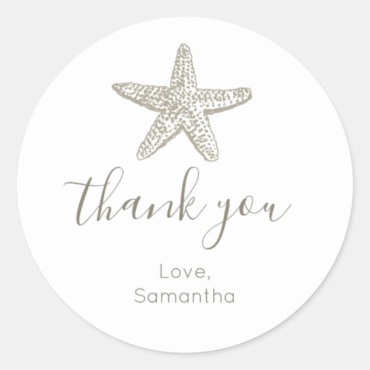 Sticker Rond Cadeau de remerciement pour Baby shower Simple Sta (Devant)