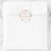 Sticker Rond Cadeau de remerciement pour fille de baby shower o (Sac)