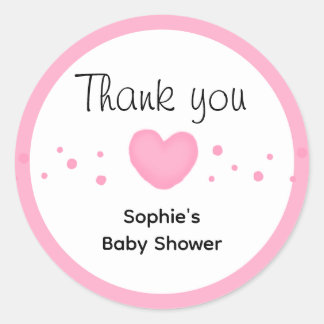 Sticker Rond Cadeau de remerciement pour une baby shower avec u