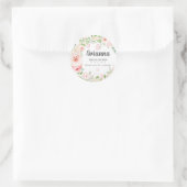 Sticker Rond Cadeau de remerciement pour une baby shower Pivoin (Sac)