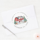 Sticker Rond Cadeau de remerciement pour une fête d'anniversair (Enveloppe)