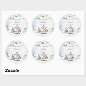 Sticker Rond Cadeau de remerciement pour une fête prénuptiale t (Feuille)