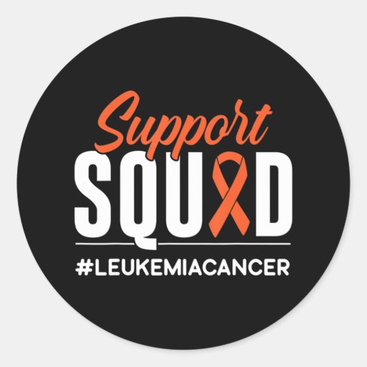 Sticker Rond Cadeau de sensibilisation à la leucémie de l'équip (Devant)