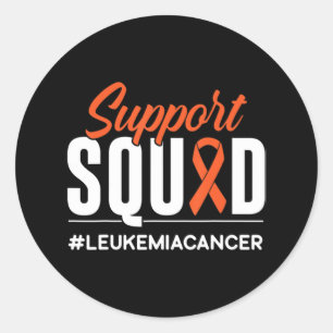 Sticker Rond Cadeau de sensibilisation à la leucémie de l'équip