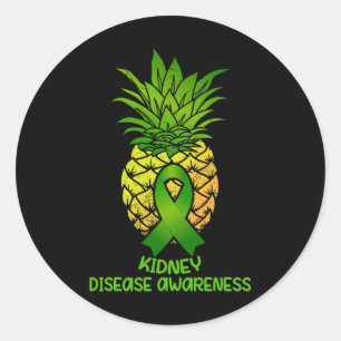 Sticker Rond Cadeau de sensibilisation aux maladies du rein