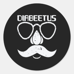 Sticker Rond Cadeau de sensibilisation Diabeetus Beard Diabète
