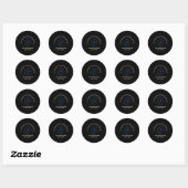 Sticker Rond Cadeau de tige Ht pour l'informatique quantique d' (Feuille)