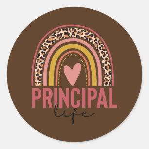 Sticker Rond Cadeau de vie principal élémentaire pour le princi