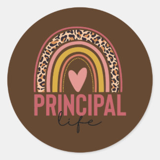 Sticker Rond Cadeau de vie principal élémentaire pour le princi