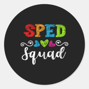 Sticker Rond Cadeau d'équipe de rentrée pour enseignant d'éduca