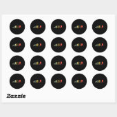 Sticker Rond Cadeau d'évolution du hockey sur glace rétro pour (Feuille)