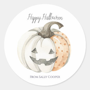 Sticker Rond Cadeau d'Halloween