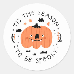 Sticker Rond Cadeau d'Halloween
