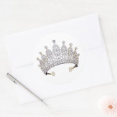 Sticker Rond cadeau diamant tiara (Enveloppe)